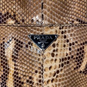 Prada Vintage Python anytime handbag.